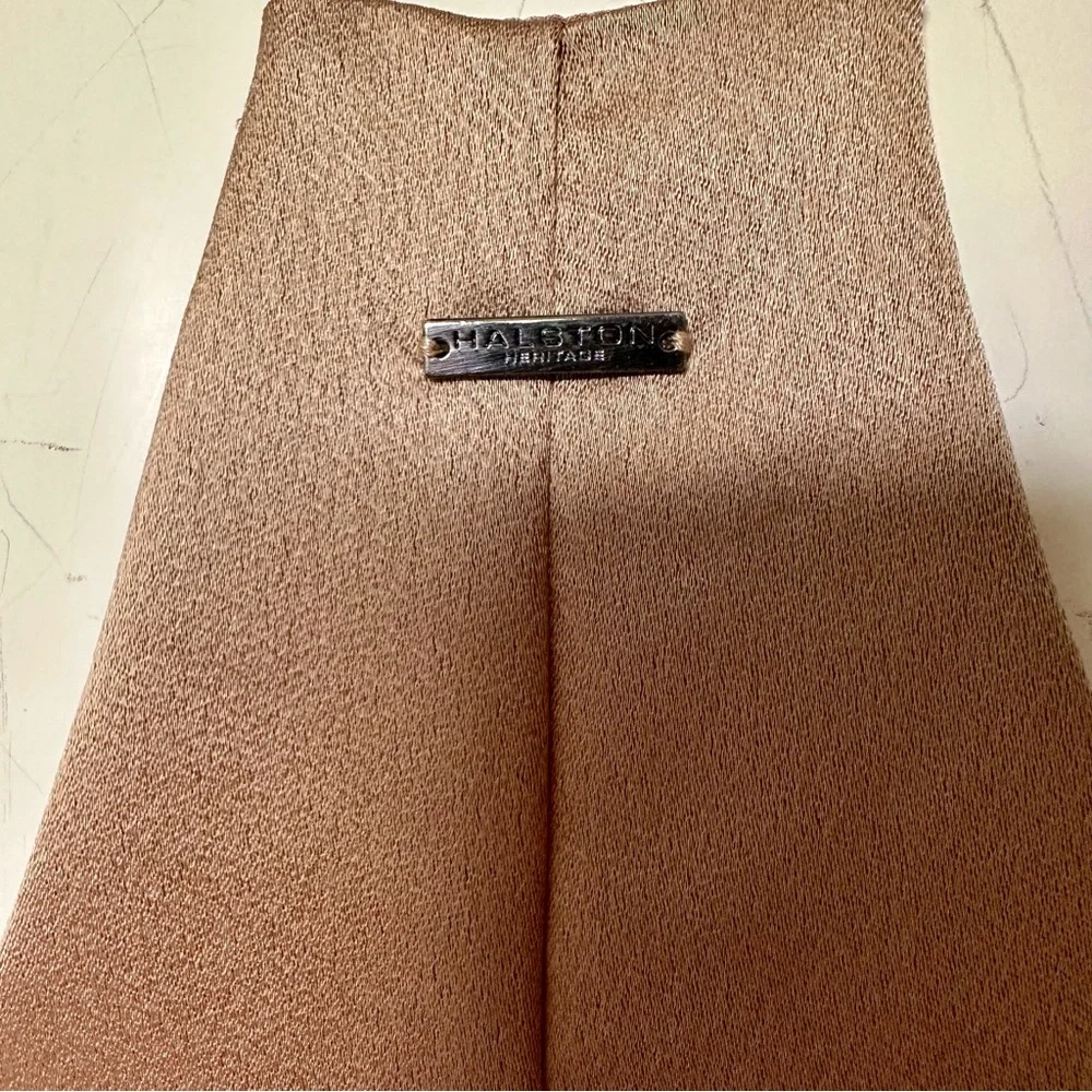 Halston heritage strappy satin slip dress - Picture 7 of 8